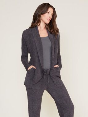 Barefoot Dreams CozyChic Lite Circle Cardi - Dark Charcoal XS/S